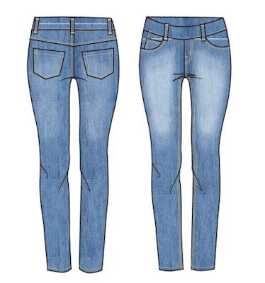Girls Stretch Denim Jeggings - Size 7-16