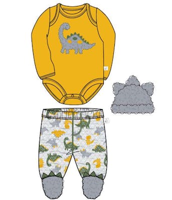 Boy's Quilted Pant Sets with Sherpa Hats, Size 0-9 Months