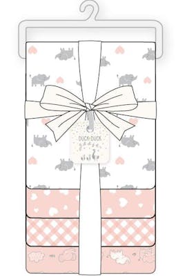 Girls Woven Receiving Blankets, 4pk