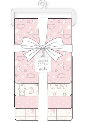Girls Woven Receiving Blankets, 4pk