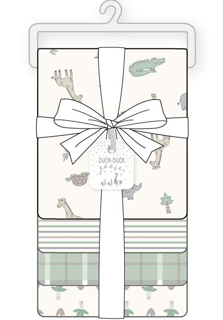 Boys Woven Receiving Blankets, 4pk