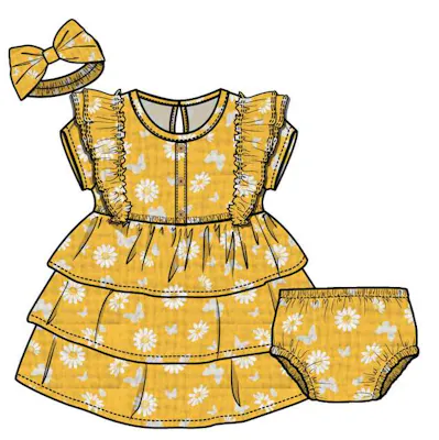 Girls Gauze Dresses, Size 2T-4T