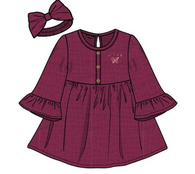 Girls Long Sleeve Gauze Dresses, Size 4-6X