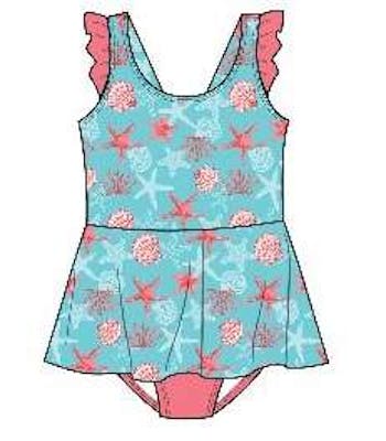 Girls One Piece Swimsuits, Size 7-12