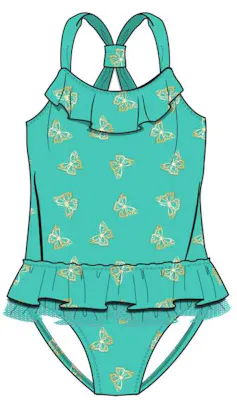 Girls One Piece Swimsuits, Size 7-16