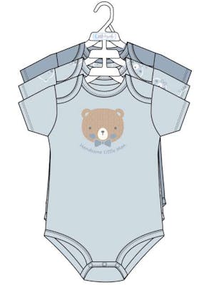 3pk Boys Short Sleeve Creepers, Size 0-9M
