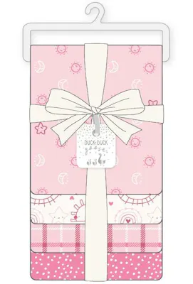 Girls Woven Receiving Blankets, 4pk