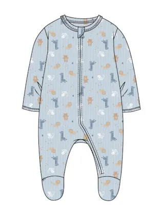 Boys Double Knit Snap Rompers, Size 0-9 Month
