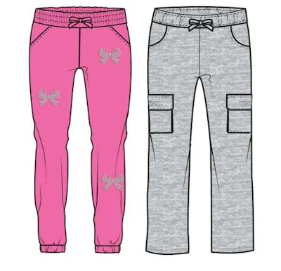 Girls' Joggers - Sizes 7-16, 2pk