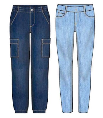 Girls 2pk Denim Jeggings - Size 7-16