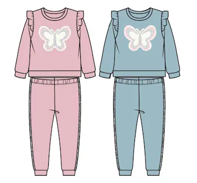 Girls 2pc Fleece Sets - Size 4-6X