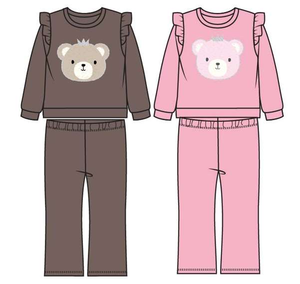 Girls 2 Piece Fleece Sets - Size 4-6X