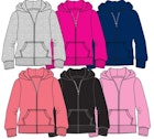 Girls' Fleece Zip Hoodies - Size 4-6X, Assorted Colors image number null
