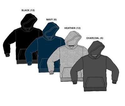Boy's Pullover Hoodies -Sizes 8-18, Assorted Colors