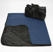 "50x60" Fleece/Nylon Picnic Blanket - Navy