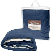 "50x60" Micro Mink Sherpa Blanket - Navy