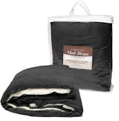 "50x60" Micro Mink Sherpa Blanket - Black
