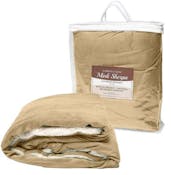 "50x60" Micro Mink Sherpa Blanket - Camel