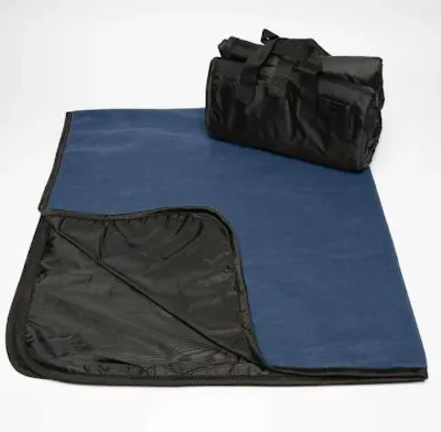 "50x60" Fleece/Nylon Picnic Blanket - Navy