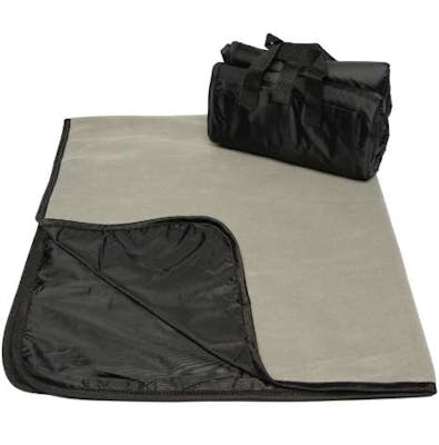 "50x60" Fleece/Nylon Picnic Blanket - Cinder Gray