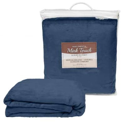 50"x60" Mink Touch Luxury Blanket - Navy