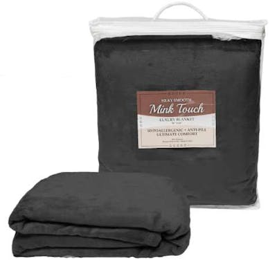 50"x60" Mink Touch Luxury Blanket - Black