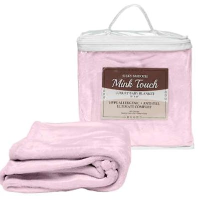 30"x40" Mink Touch Luxury Baby Blanket - Pink