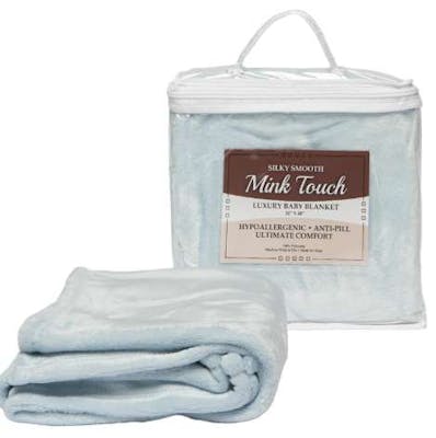 30"x40" Mink Touch Luxury Baby Blanket - Blue
