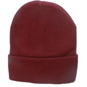 Adult Cuffed Beanies - One Size, Burgundy