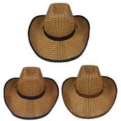 Cowboy Hats - Straw, Assorted Ribbon & Trim
