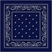 Paisley Bandanas - Royal Blue, 21" x 21"