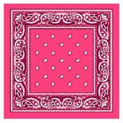 Paisley Bandanas - Pink, 21" x 21"