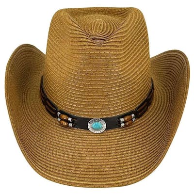 Western Cowboy Hats - Brown, One Size