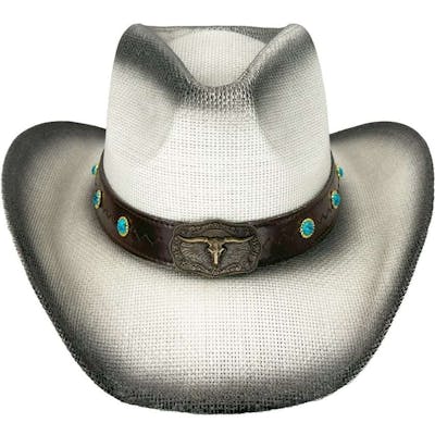 Western Cowboy Hats - Black Ombre, One Size