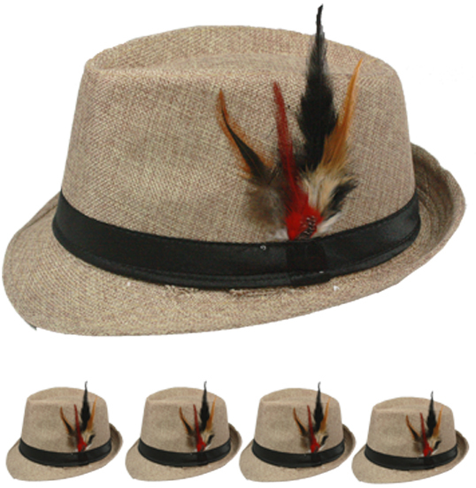 light brown fedora hat