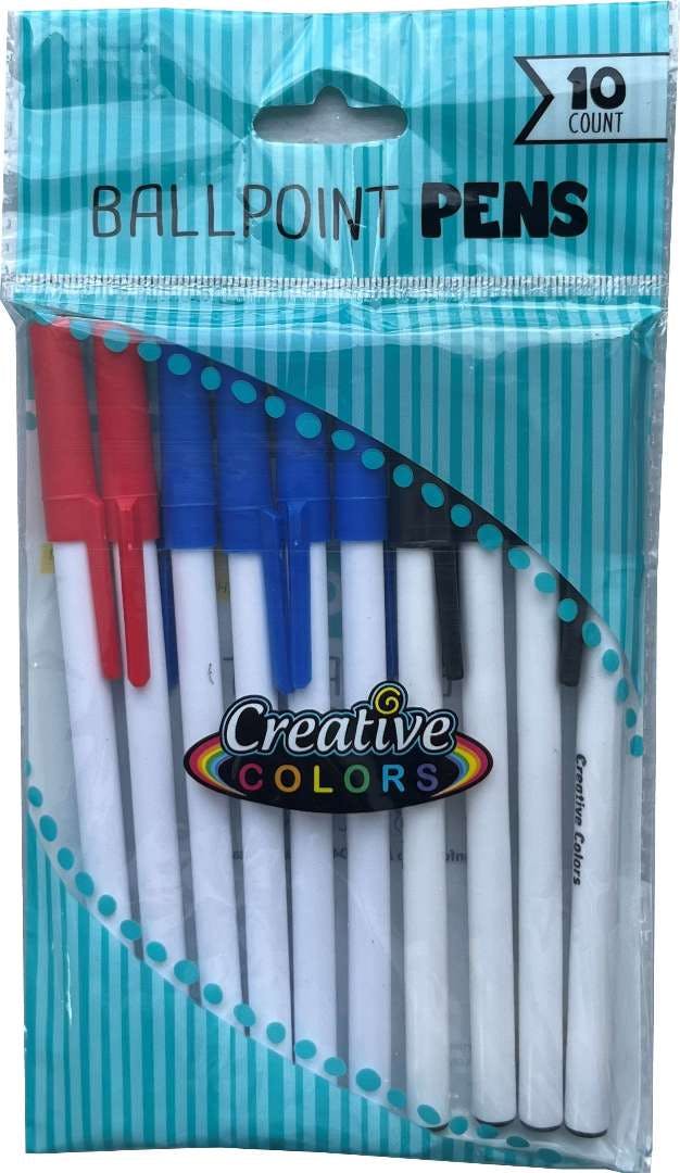 Stick Pens - 3 Colors, 10 Count