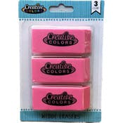 Pink Wedge Erasers - 48 Count, 3 Pack