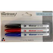 Fine Tip Dry Erase Markers - 3 Pack, Assorted
