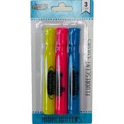 Highlighters - Chisel Tip, 3 Fluorescent Colors