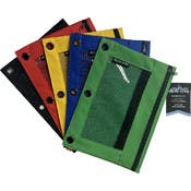 Pencil Pouches - Grommet Holes, Assorted Colors