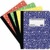 Marbled Composition Books - Wide Rule, 100 Sheets, 4 Colors