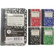 Mini Composition Memo Books - 4 Pack, Assorted Colors