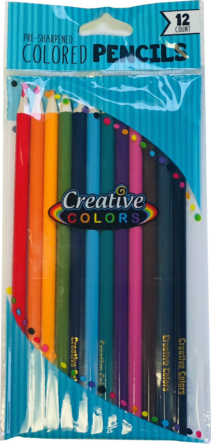 Colored Pencils - 12 Count, Pre-Sharpened