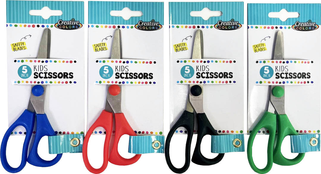 Bulk 5-Inch Kids Scissors with Pointed Tip