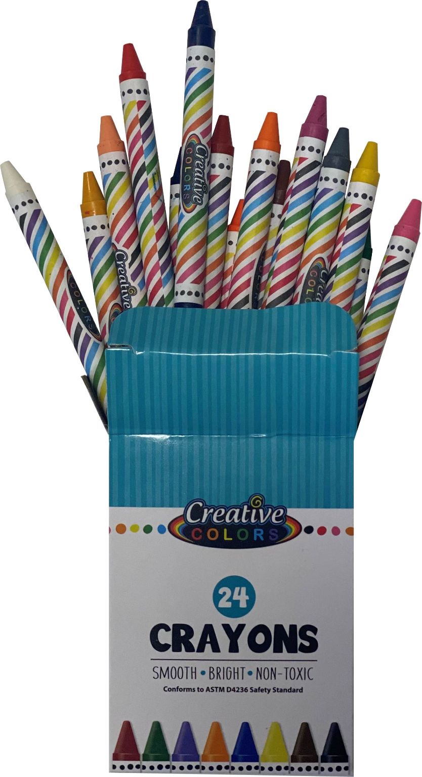 Wholesale Crayons - 24 Pack, Non-Toxic - DollarDays