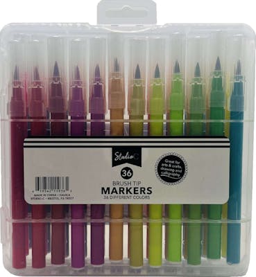 Brush Tip Markers - 36 Colors