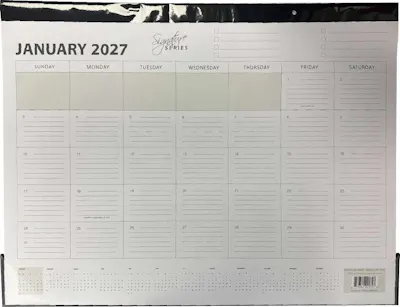 2027 Desk Blotter - Black
