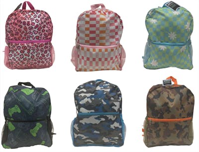15" Assorted Printed Backpacks