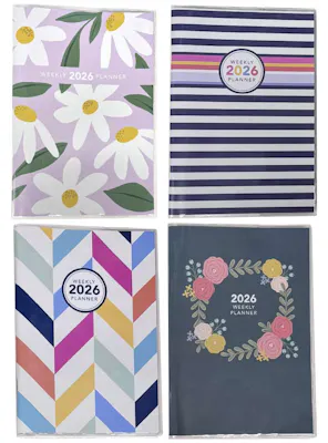 2026 Weekly Planner - Assorted Styles, 5.1 x 7.5 Inches