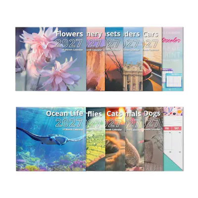 2027 Wall Calendar - Assorted,12" x 11"